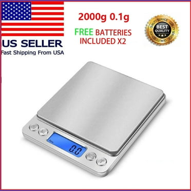 Idealforce Digital Weight Scale Kitchen Jewelry Gold Grain Food MiniSize Gram 2000g x 0.1g