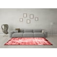 thumbnail image 3 of Ahgly Company Indoor Round Oriental Red Industrial Area Rugs, 4' Round, 3 of 4