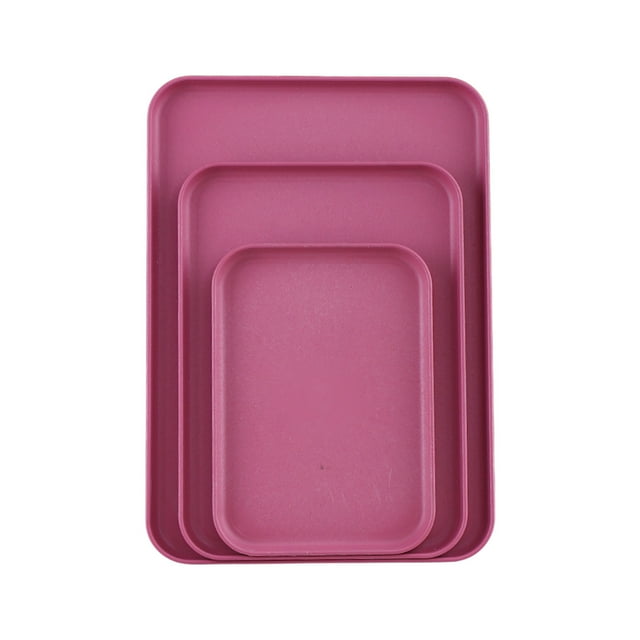 Tea Cup Set Rectangle Tray Large, Medium and Small Three Sets of Household Plates Place Tea Cups and Dinner Plates Place Snack Platesplastic Dinner Plates