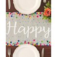 thumbnail image 2 of Happy Birthday Table Runner Birthday Centerpieces for Tables Birthday Party Sign Polka Dots Table Decoration, 2 of 5