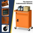 thumbnail image 5 of Aukfa Tool Box, 2-in-1 Rolling Tool Chest & Cabinet on Wheels for Garage Workshop, 5-Drawer, Orange, 5 of 10