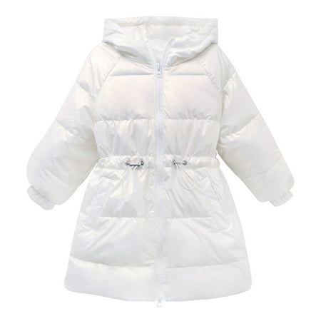 

Aompmsdx Kids Toddler Children Girls Boys Winter Warm Thick Solid Long Sleeve Padded Hooded Clothes Coat Jacketbaby