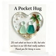 thumbnail image 7 of DAMAI Friendship Sea Glass Pocket Card, Heart-Shaped Keepsake with Frosted Sea Glass Art & Butterfly Hug Design, Portable Gift for Best Friend Birthday Daily Remembrance, 7 of 7