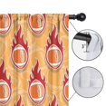 thumbnail image 4 of Blackout Kids Curtains,Orange Flaming Footballs Pattern Childrens Insulated Curtains Set Of 2,Bedroom Essentials,Toddler Room Decor 42"x54", 4 of 5