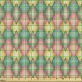thumbnail image 2 of Muted Colors Fabric by the Yard, Repetitive Illustration of Nested Rhombuses Lattice in Colorful Style, Upholstery Fabric for Dining Chairs Home Decor Accents, Pink Seafoam by Ambesonne, 2 of 5