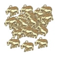 thumbnail image 3 of 50 colgantes de aleación para hacer joyas, cuentas con agujero de 3 mm, dijes de elefante para Dorado, 3 of 9
