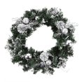thumbnail image 4 of Home Christmas Front Door Wreath, 9.8" Pre-lit Wreath with Christmas Balls and Pine Cone,Battery Operated with LED Light Up Xmas Wreath Decorative Hanging Ornament, 4 of 6