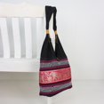 thumbnail image 2 of NOVICA Cotton blend shoulder bag, 'Thai Elephants in Ruby', 2 of 8