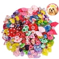 thumbnail image 1 of OULII 30Pcs Colored Hair Rubber Bands for Pets Dog Grooming Accessory Assorted Color Bow Shape 1.6x0.94x0.39in, 1 of 5