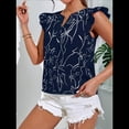 thumbnail image 4 of Blusas de Verano para Mujer, Elegantes, Informales, de Corta y con Estampados. Azul Oscuro S, 4 of 9