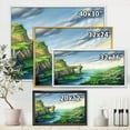 thumbnail image 4 of Designart 'Meandering River With Blue Fantasy Landscape' Lake House Framed Canvas Wall Art Print, 4 of 5