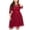 Wine, variant on FcBaudy Short Sleeve Round-Neck Mid-Calf Dress,Summer Dresses for Women,Womens Dresses Women's Fashion Summer Round Neck Short Sleeve Lace Chiffon Plus Size Evening Dress Lace women dress