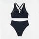 thumbnail image 4 of Trajes de baño Amzcrzy Tankini para mujer, trajes de baño, trajes de baño con control de abdomen, moda para damas, trajes de baño estampados, trajes de baño para mujer, ropa de playa, negro, 3XL, 4 of 8