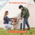 thumbnail image 2 of KFFKFF Inflatable Camping Tent for 3-5 Person, 9.84 x 6.56 x 6.56 Ft 300D Oxford Fabric Glamping Blow up Tent with Hand Pump, Waterproof Air Tent with Canopy, Stove Jack, 2 of 9