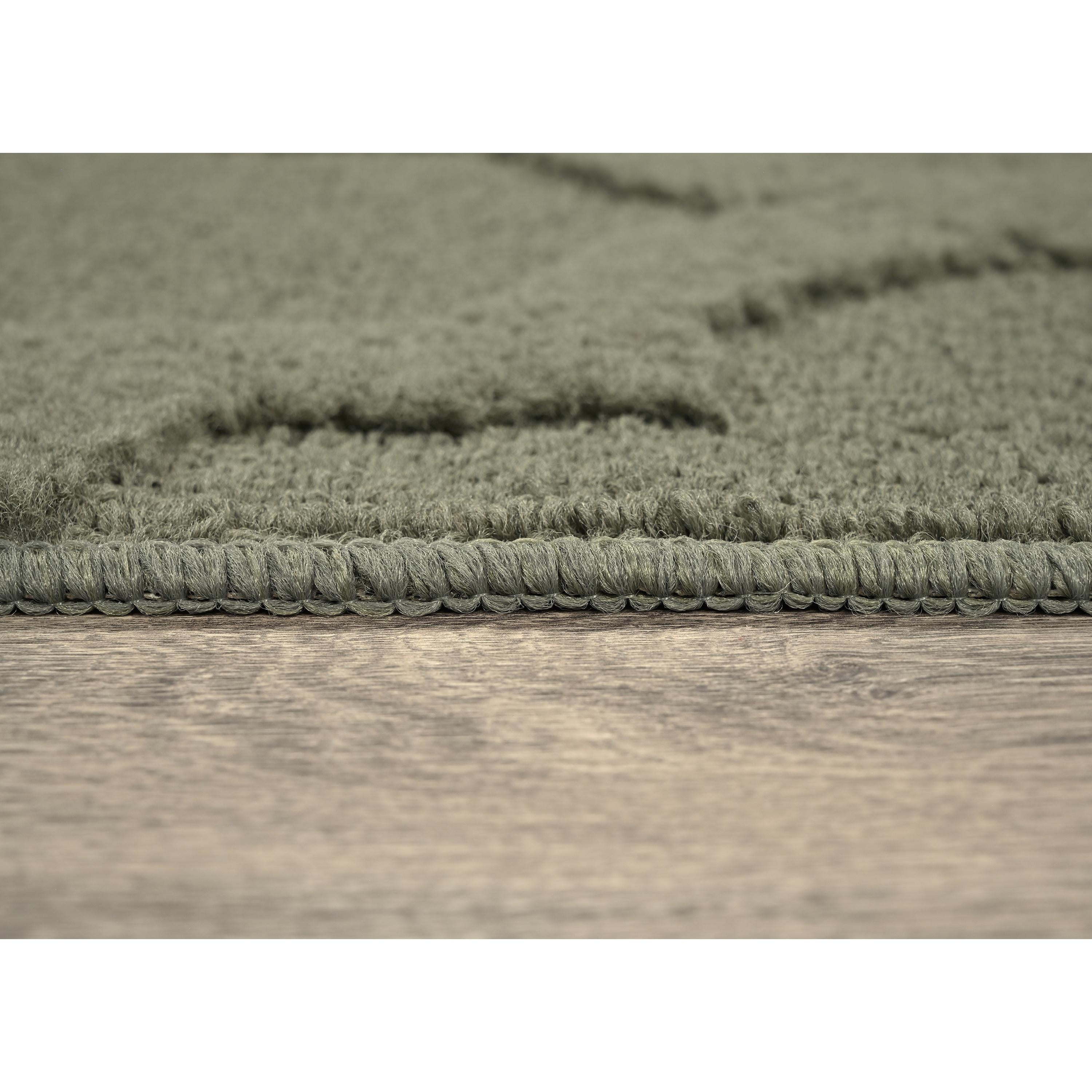 Garland Rug Quatro Polypropylene Sage Indoor Runner Rug, 3' x 12'
