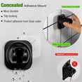 thumbnail image 2 of Handheld Shower Head Holder，5 Angles Adjustable，Concealed Adhesive Mount，Bathroom Wall Mounted Shower Wand Holder ( Black), 2 of 8