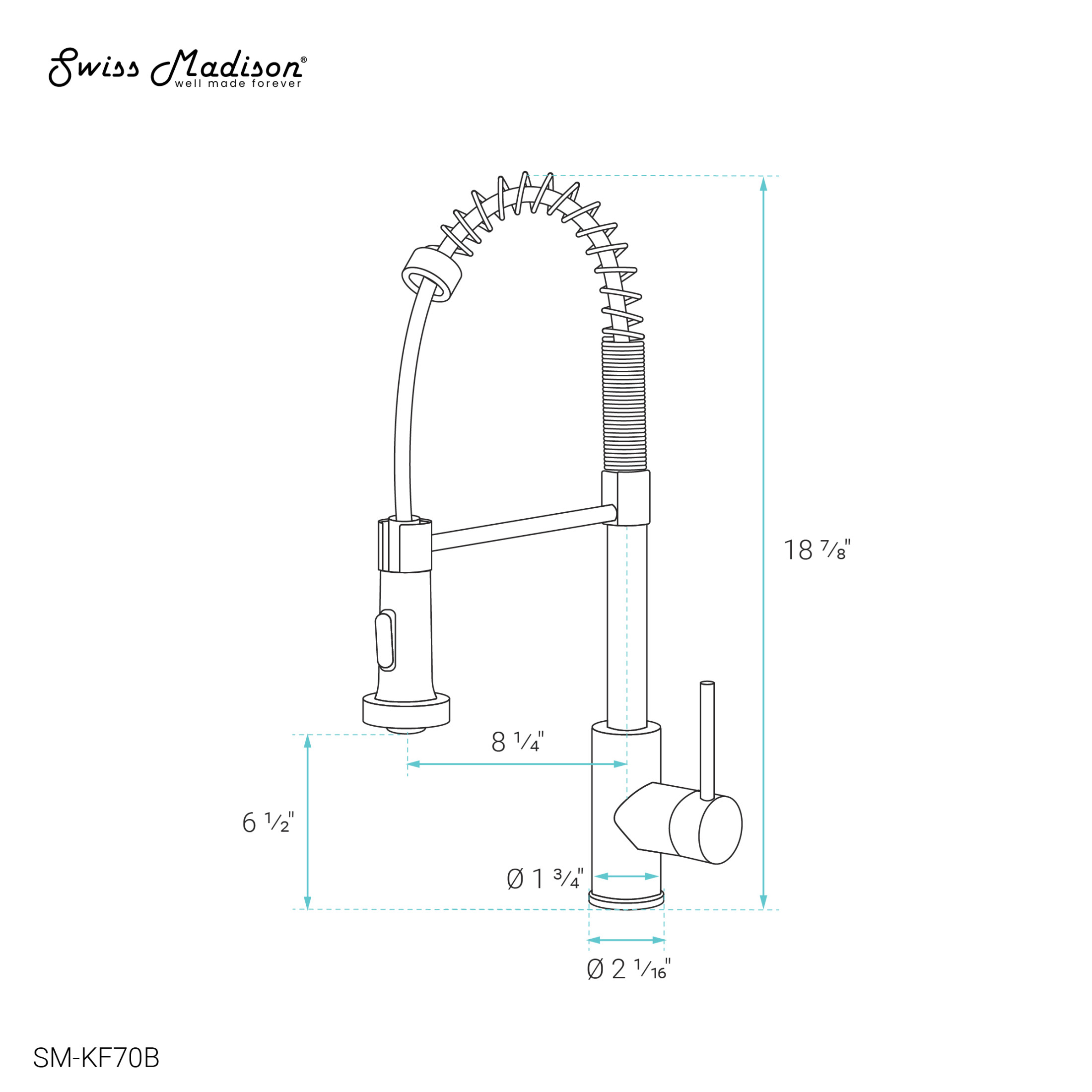 Nouvet Single Handle, Pull-Down Kitchen Faucet in Matte Black