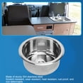 thumbnail image 4 of Fregadero Redondo de Vehículos Recreativos, Drenaje Rápido 304 Acero inoxidable 225x120 mm RV Fregadero de Cocina Para Campistas de Caravanas para botes, 4 of 7