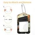 thumbnail image 2 of Sea Lion Square PU Leather Luggage Tags - 2 Pack with Privacy Cover and Stainless Steel Ring - Suitable for Travel, Backpack, Handbag - Suitcase Tags, Travel Tag, 2 of 7