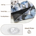 thumbnail image 6 of Round Rug 5Ft Washable Non-Slip, Blue Butterflies Circle Area Rugs for Living Room Bedroom, Elegant Pastoral Butterfly Indoor Floor Mats Carpet Runner for Home Decor Aesthetic, 6 of 8