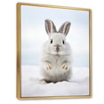 thumbnail image 2 of Designart "Nimble Rabbit by Hopper II" Animals Floater Framed Wall Art Living Room, 2 of 7