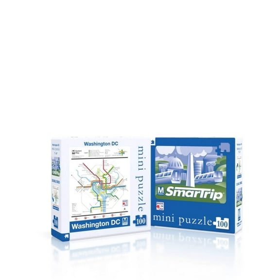 New York Puzzle Company DC Metro Map Mini 100 Piece Mini Puzzle