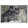 thumbnail image 1 of Wolf Wolves Ceramic Tile Mural Kitchen Backsplash Bathroom Shower, 403125-XL64, 1 of 3