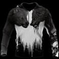 thumbnail image 3 of Sudadera con capucha para hombre, otoño e invierno, estampado 3D de lobo animal, manga larga, holgada, moda urbana, ropa para hombre 6XL, 3 of 4