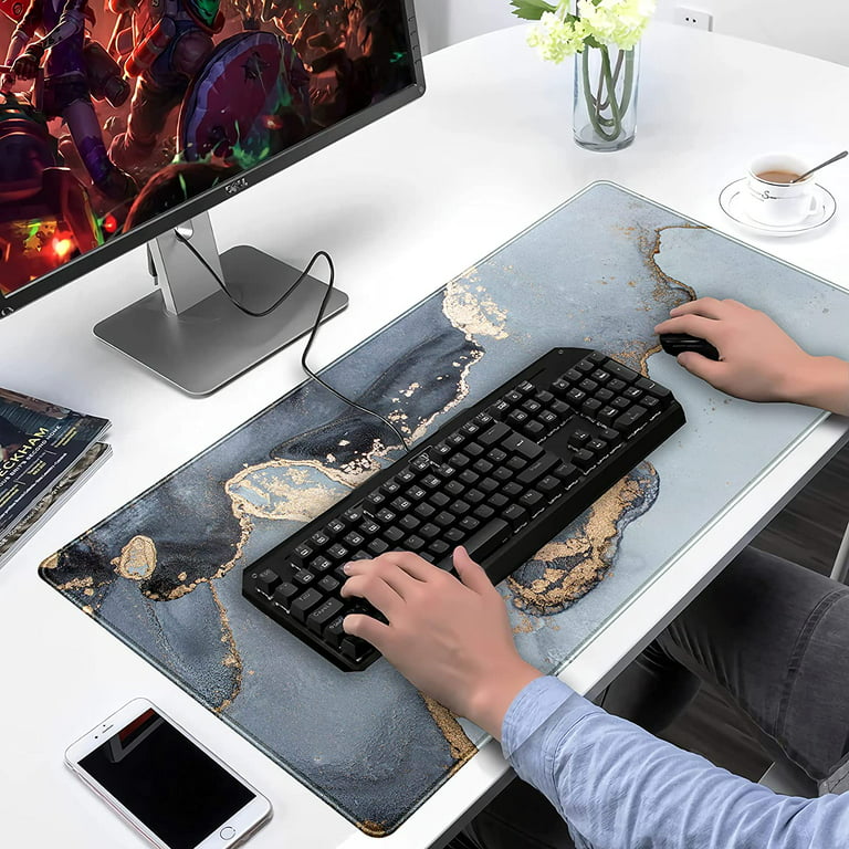 Rose Gold Glitter Black Desk Mat Extended Mouse Pad XXL Office Desk  31.5x15.7 in Accessories for Women Girl Gamer Full Desk Large Gaming XXL  Mousepad Laptop Computers Keyboard Office Mouse Mat 