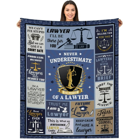 Lawyer Blanket Law Throws Lawyer Gifts for Women/Men Birthday 50"×60"