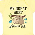thumbnail image 4 of Inktastic My Great Aunt Loves Me with Sloth and Hearts Boys or Girls Baby Bodysuit, 4 of 5