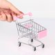 thumbnail image 3 of Mini carrito de compras, carrito de mano de supermercado rosa, mini carrito de compras, mini carrito de compras, juguete de almacenamiento, adornos decorativos para juguetes de almacenamiento, 3 of 4