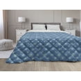 thumbnail image 1 of Blue Mandala Down Alternative Comforter, Repetitive Monochromatic Wild Botanical Floral Circular Motif Illustration, Microfiber Quilt for All Season, 5 Sizes, Sea Blue White, by Ambesonne, 1 of 3