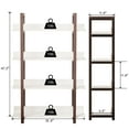 thumbnail image 5 of Organizedlife 4-Tier Brown Wood Bookshelf, 11.8W x 31.5D x 47.2H, Freestanding Open Storage Shelf for Living Room, Bedroom & Office, 5 of 9
