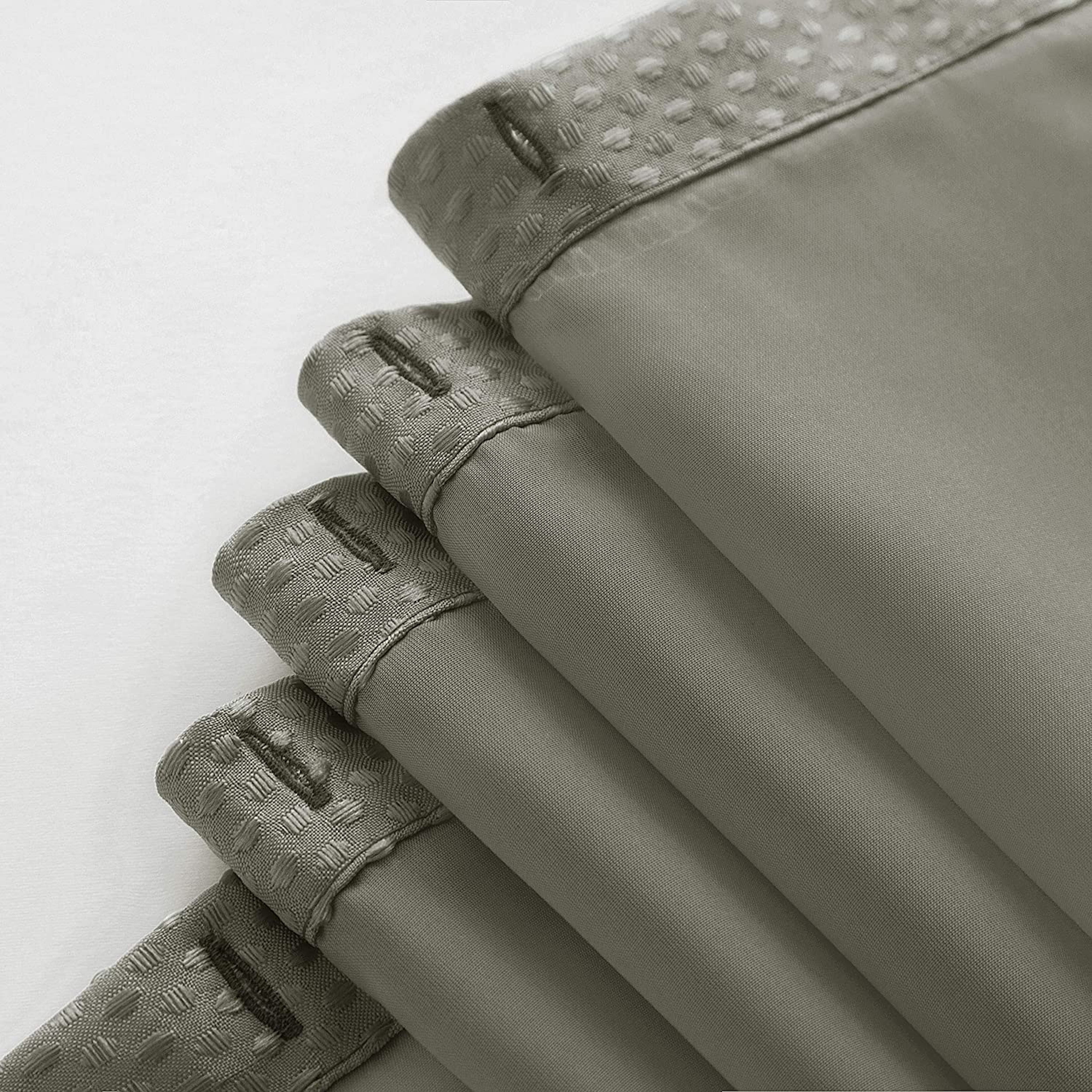 Dainty Home Complete 2 in 1 Waffle Weave Hotel Spa Style Fabric Shower Curtain Snap On/Off Waterproof Detachable Liner Set, 72 inch wide x 72 inch long in Grey