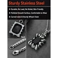 thumbnail image 5 of FaithHeart Dragon Claw Black Onyx Necklace for Men Vintage Punk Biker Gothic Claw Protection Necklace Jewelry Gift for Son Brother Christmas, 5 of 11