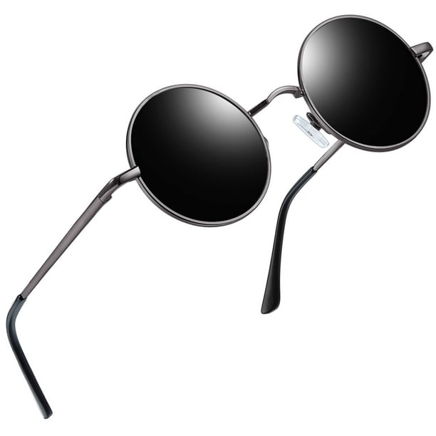 Gafas de sol Joopin, polarizadas, redondas, con protección UV400, color negro