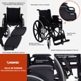 thumbnail image 3 of Silla De Ruedas Tipo Escritorio Desmontable 18 PLG Magnimed MOD.OA890346, 3 of 7
