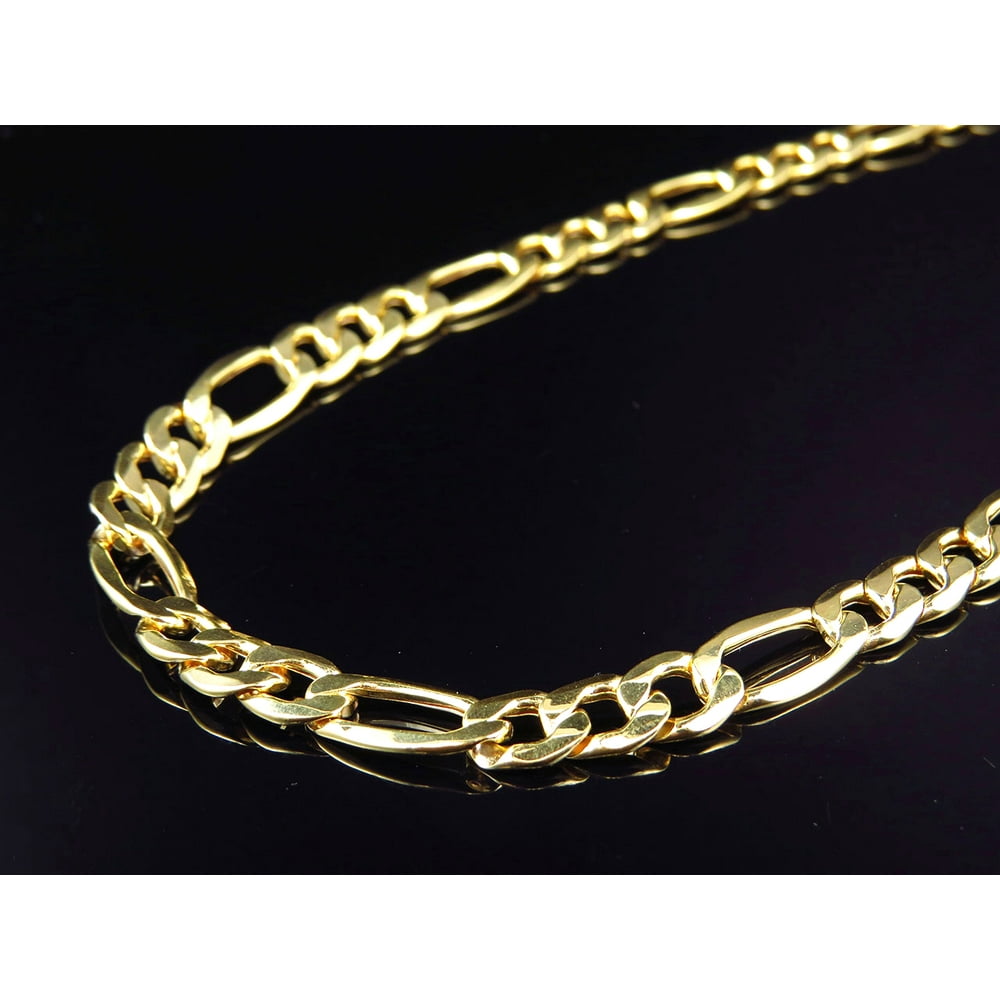 Figaro real gold chain Clearance