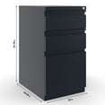 thumbnail image 4 of Staples 3-Drawer Vertical File Cabinet Locking Letter Black 19.88"D 375802, 4 of 8