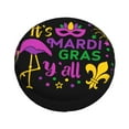 thumbnail image 3 of Gaeub Mardi Gras with Flamingo 14-17in Tire Cover, Spare Tire Cover, for Camper Caravan, Trailer, Car, Truck, SUV, Jeep - 14 inch, 3 of 9