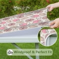 thumbnail image 6 of Pink Football Square Fitted Tablecloth with Elastic Edge,Square Table Cover,Washable Elastic Table Cover for Home Kitchen Party Decor 34"x34", 6 of 6