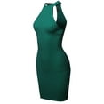 thumbnail image 3 of FashionOutfit Women's Casual Sexy High Neck Sleeveless Lurex Body-Con Mini Dress, 3 of 4
