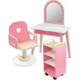 thumbnail image 5 of SVAN Hair Salon Wooden Playset - Full Vanity Mirror Playset w Chair & Rolling Cart- Includes Blow Dryer, Brush, Styling, Cutting Tools & More, 5 of 5