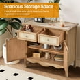 thumbnail image 2 of Heynemo Storage Cabinet with Drawers and Doors, Kitchen Buffet Sideboard, Wood Entryway Accent Console Cabinet for Hallway, Dining Room, Living Room, Natural, 2 of 8