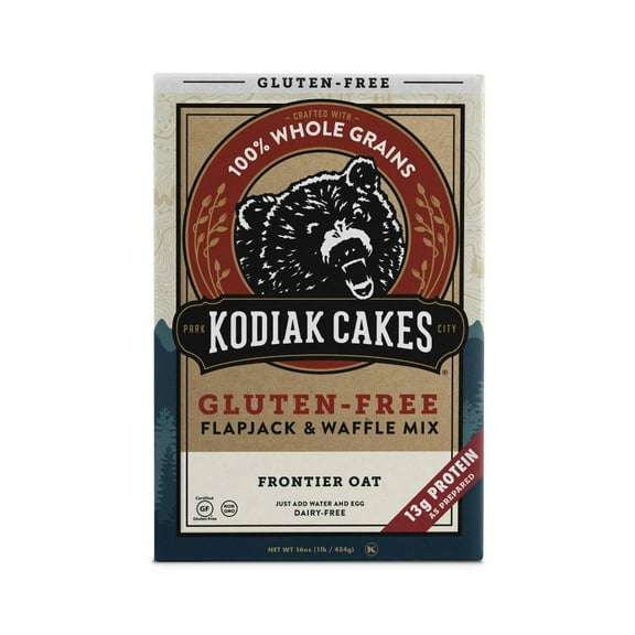 Kodiak Cakes Gluten Free Frontier Oat Flapjack & Waffle Mix, 454g (Pack of 2)