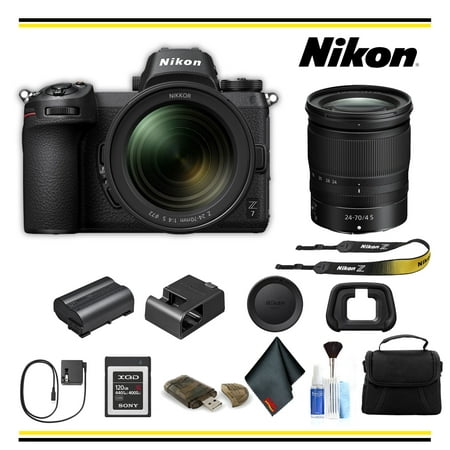 Nikon Z7 Mirrorless Digital Camera with 24-70mm Lens Starter Bundle - (Intl Model)