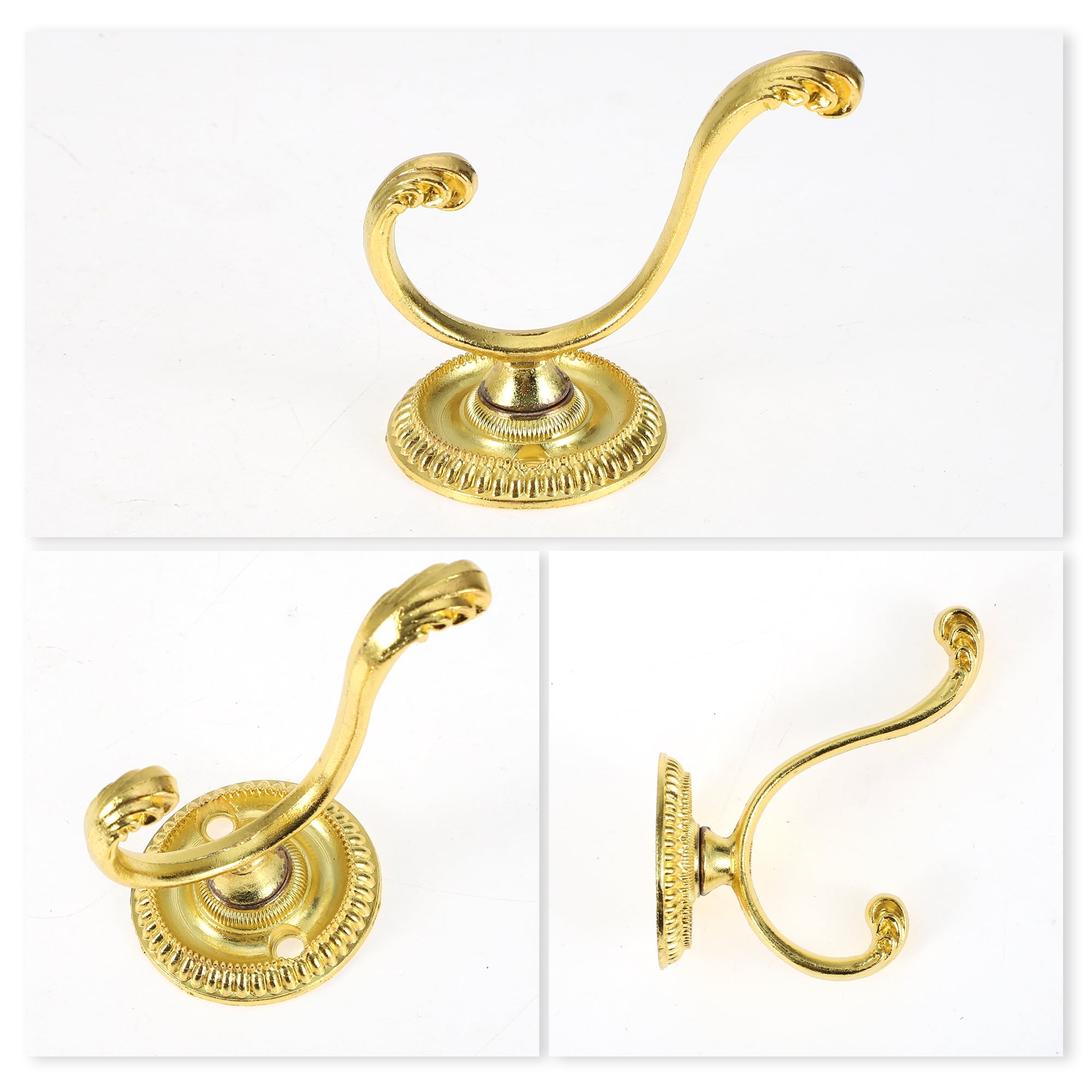 Unique Bargains 4 Pcs Clothes Hooks Door Hooks for Wardrobe Bathroom