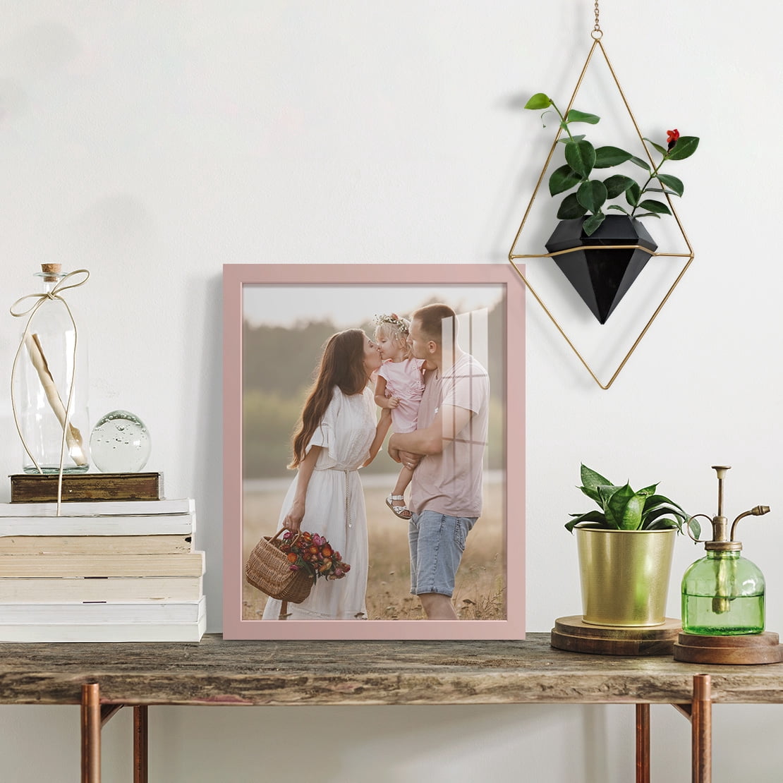 Modern Real Wood 11x14 inch Picture Frame in Pink