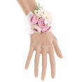 thumbnail image 1 of Paquete de 2 a 12 pulseras de ramillete para damas de honor, flores de mano, suministro de boda, loto 12 piezas Sunnimix ramillete de flores, 1 of 8